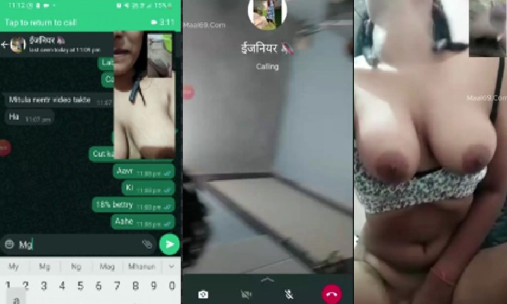 Video call sex hot nude show and fingering desi girl